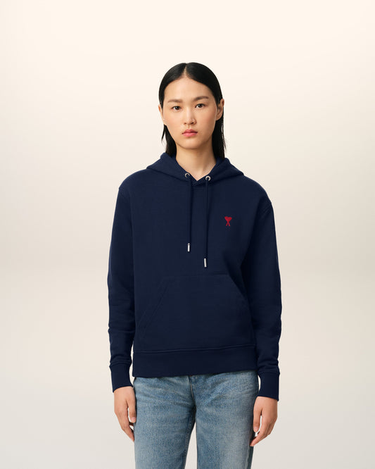 Blue Organic Cotton  Ami De Coeur Hoodie