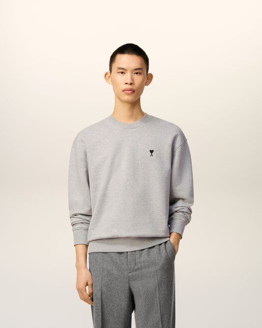 Grey Cotton Contrasted Ami De Coeur Sweatshirt