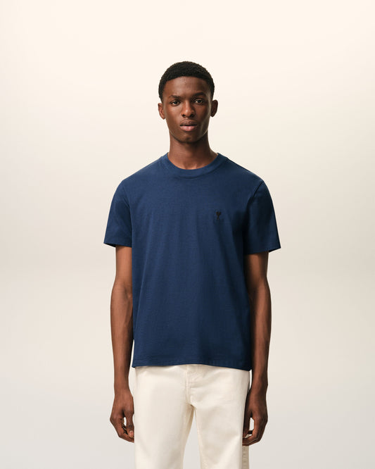 Blue Cotton Ami De Coeur T-shirt