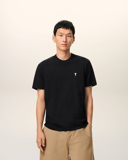 Black Cotton Ami De Coeur T-shirt