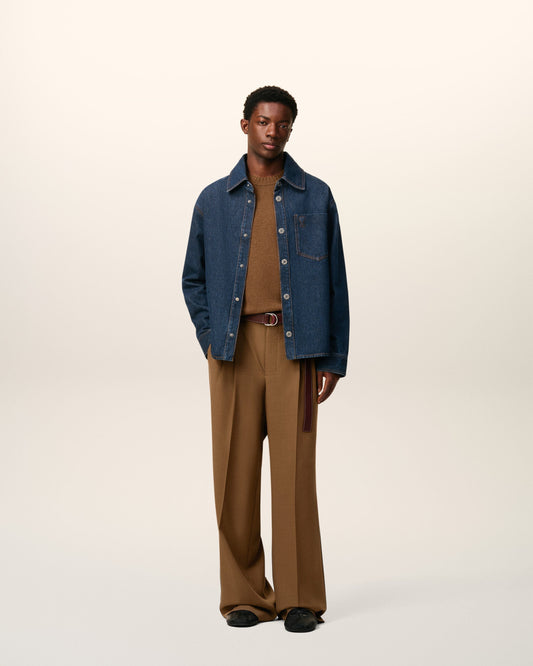 Blue Cotton Ami De Coeur Overshirt