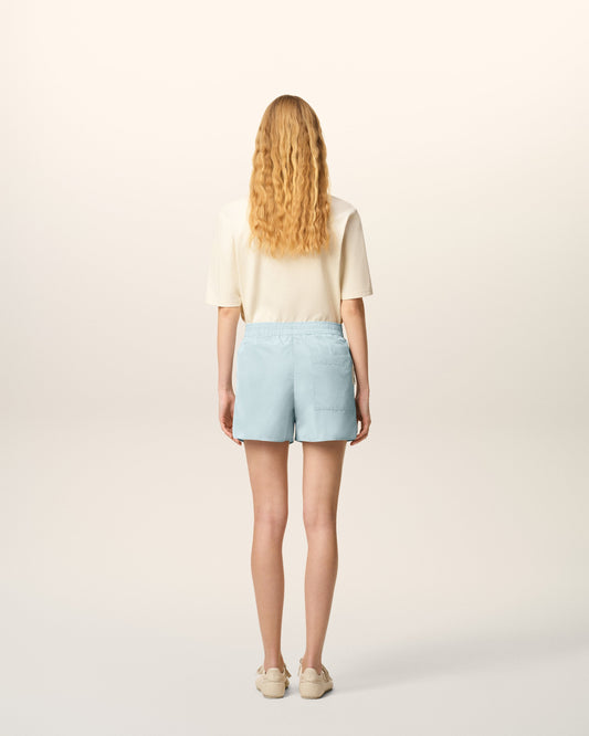 Blue Taffetas Short
