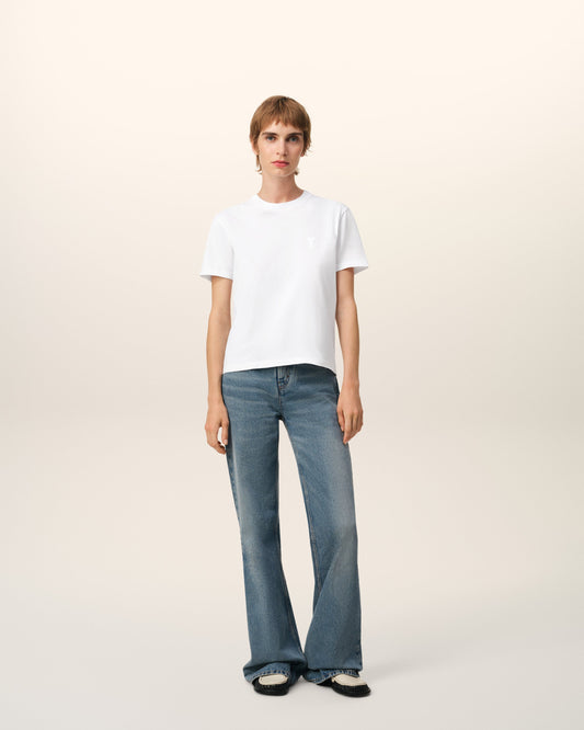 White Cotton Ami de Coeur T-shirt