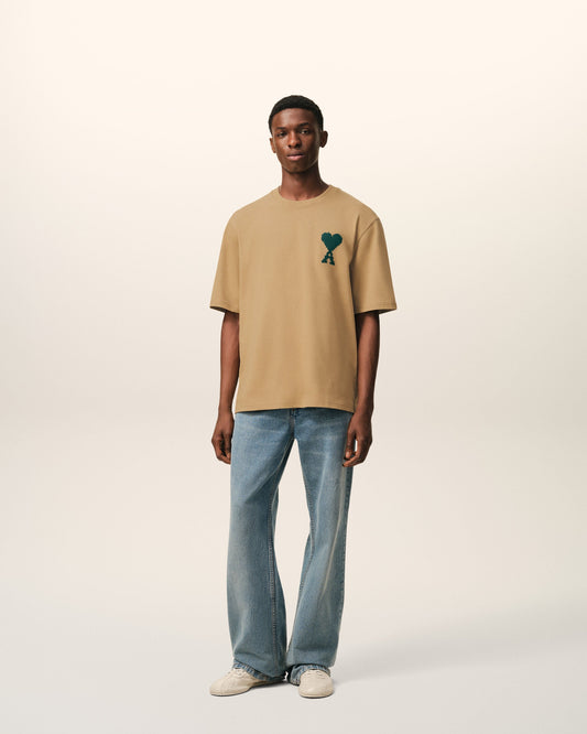 Beige Cotton Ami De Coeur T-shirt